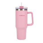Mug isotherme avec paille acier inoxydable 1, 18 litres rose