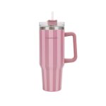 Mug isotherme avec paille acier inoxydable 1, 18 litres rose pastel