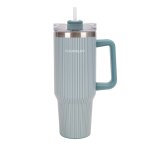 Mug isotherme avec paille acier inoxydable 1, 18 litres vert