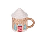 Mug maison pain d'pice 40 cl multicolore en cramique