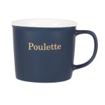 Mug en porcelaine bleu marine avec inscription