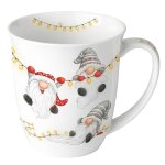 Mug en porcelaine fine nains barbus
