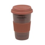 Mug to go en porcelaine marron et noire 0, 34l Mug to go en porcelaine marron et noire 0, 34l