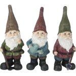 Nain de jardin assortis en rsine (lot de 3) 45 cm