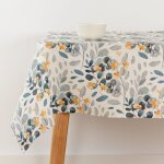 Nappe anti - taches en coton bleu 250x155 cm Nappe anti - taches en coton bleu 250x155 cm