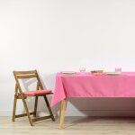 Nappe anti - taches en coton avec toucher tissu fuchsia 200x160 cm