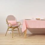 Nappe anti - taches en coton avec toucher tissu rose 300x160 cm