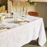 Nappe antitache mtis lin & coton blanc 174x304 cm