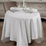 Nappe carre antitache pur coton blanc 174x174 cm
