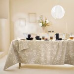 Nappe carrée enduit pur coton beige 175x175 cm Nappe carrée enduit pur coton beige 175x175 cm