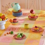 Nappe carre enduit pur coton multicolore 175x175 cm