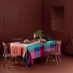 Nappe carre pur coton multicolore 180x180 cm