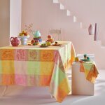 Nappe carre pur coton multicolore 180x180 cm