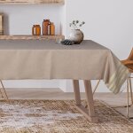 Nappe coton beige & or 150x250