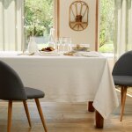 Nappe en coton blanc cass 150x300cm