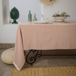 Nappe coton brique 180x350