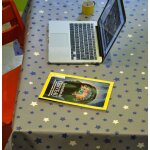 Nappe coton enduit bleue carre 160 x 160 cm