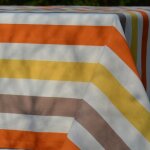 Nappe en coton enduit jaune rectangle 160 x 240 cm