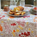 Nappe en coton enduit multicolore rectangle 160 x 300 cm