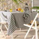 Nappe en coton gris 150x250cm Nappe en coton gris 150x250cm