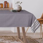 Nappe coton gris moyen & argent 170x170