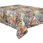 Nappe en coton motif fleuri 140x235 cm