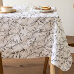 Nappe en coton noir blanche 138cm