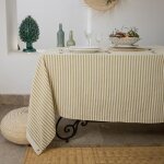 Nappe coton vert tilleul 180x350