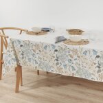 Nappe enduite anti - taches en 100% coton multicolore 100x155 cm