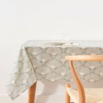Nappe enduite anti - taches en coton bleu 250x155 cm Nappe enduite anti - taches en coton bleu 250x155 cm
