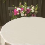 Nappe enduite beige ovale 160 x 240 cm