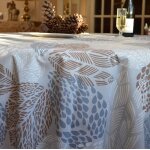 Nappe enduite beige ronde diam 160 cm