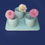 Nappe enduite bleue ovale 160 x 240 cm