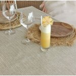 Nappe enduite coton blanche carr�e 120 x 120 cm