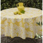 Nappe enduite jaune ronde diam 160 cm