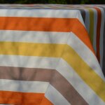 Nappe enduite jaune ronde diam 160 cm