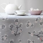 Nappe enduite rose ronde diam 160 cm Nappe enduite rose ronde diam 160 cm