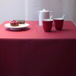 Nappe enduite rouge ronde diam 160 cm Nappe enduite rouge ronde diam 160 cm