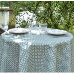 Nappe enduite verte ovale 160 x 240 cm Nappe enduite verte ovale 160 x 240 cm