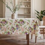 Nappe imprimée antitache, sans repassage, 155x155 cm Nappe imprimée antitache, sans repassage, 155x155 cm