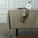 Nappe lin lav� naturel & noir 150x250