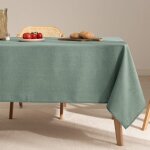 Nappe lisse antitache vert 140x100 cm