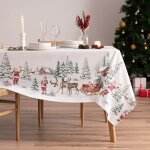 Nappe de no�l en coton 155x240 cm