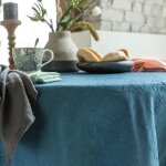 Nappe ovale bleu 180x285 en polyester Nappe ovale bleu 180x285 en polyester