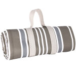 Nappe pique - nique à revers imperméable gris et blanc 140 x 140 cm Nappe pique - nique à revers imperméable gris et blanc 140 x 140 cm