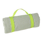Nappe pique - nique  revers impermable vichy vert pomme 140 x 140 cm