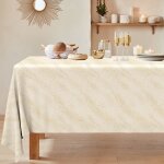 Nappe en polyester blanc ivoire ronde 150 Nappe en polyester blanc ivoire ronde 150