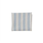 Nappe rayée bleu en coton organique h260x140cm Nappe rayée bleu en coton organique h260x140cm