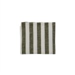 Nappe rayée vert en coton organique h200x140cm Nappe rayée vert en coton organique h200x140cm