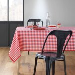 Nappe rectangulaire antitache vichy rouge l. 150 x l. 240 cm Nappe rectangulaire antitache vichy rouge l. 150 x l. 240 cm